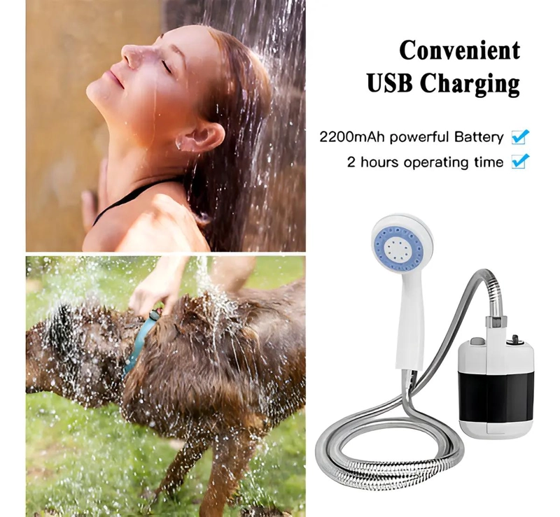 DUCHA PORTATIL RECARGABLE PARA EXTERIORES - 3