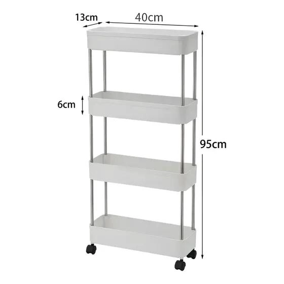 CARRITO ORGANIZADOR 4 NIVELES CON RUEDAS PARA COCINA Y BA - 4