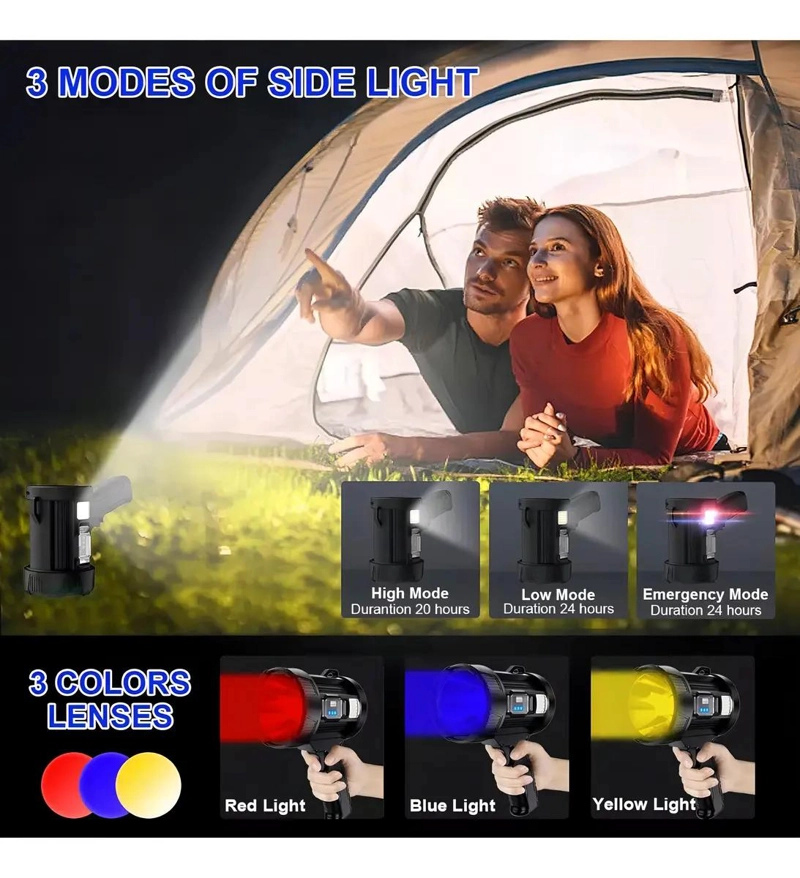 LINTERNA TACTICA RECARGABLE LED 800 LUMENS IPX6 - 2
