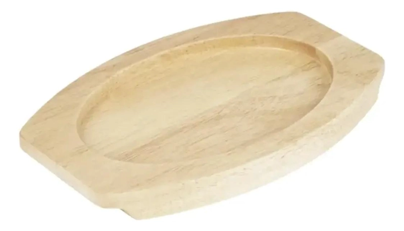 SARTE N OVALADO DE HIERRO CON BASE DE MADERA 20X10X3 CM - 5