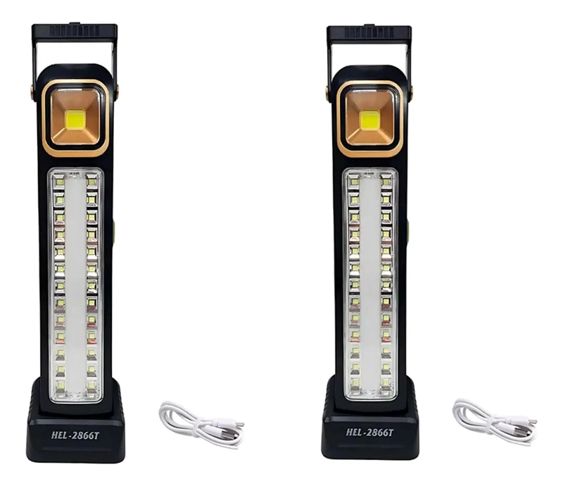 PACK 2 LAMPARAS SOLARES RECARGABLES CON 48 LEDS - 1