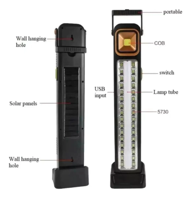 PACK 2 LAMPARAS SOLARES RECARGABLES CON 48 LEDS - 2