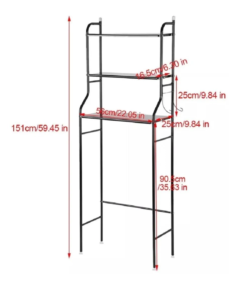 REPISA DE FIERRO PORTATIL PARA BAÑO Y ORGANIZADOR - 4