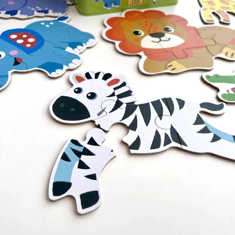 PUZZLE DE ANIMALES DE LA SELVA PARA NIÑOS 6 FIGURAS - 3
