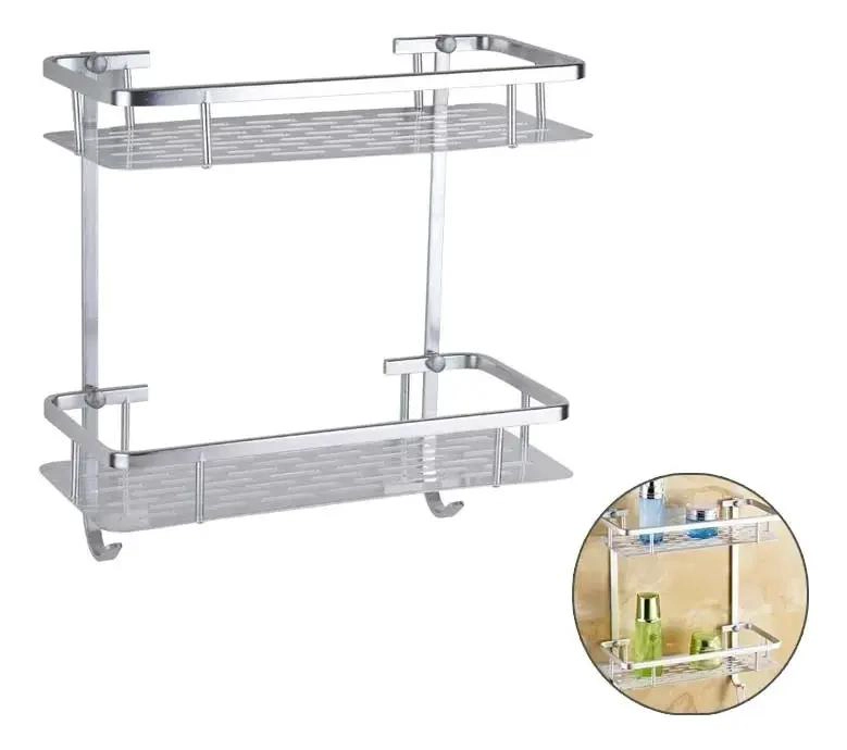 REPISA DE ALUMINIO PARA BAÑO 2 NIVELES - 1
