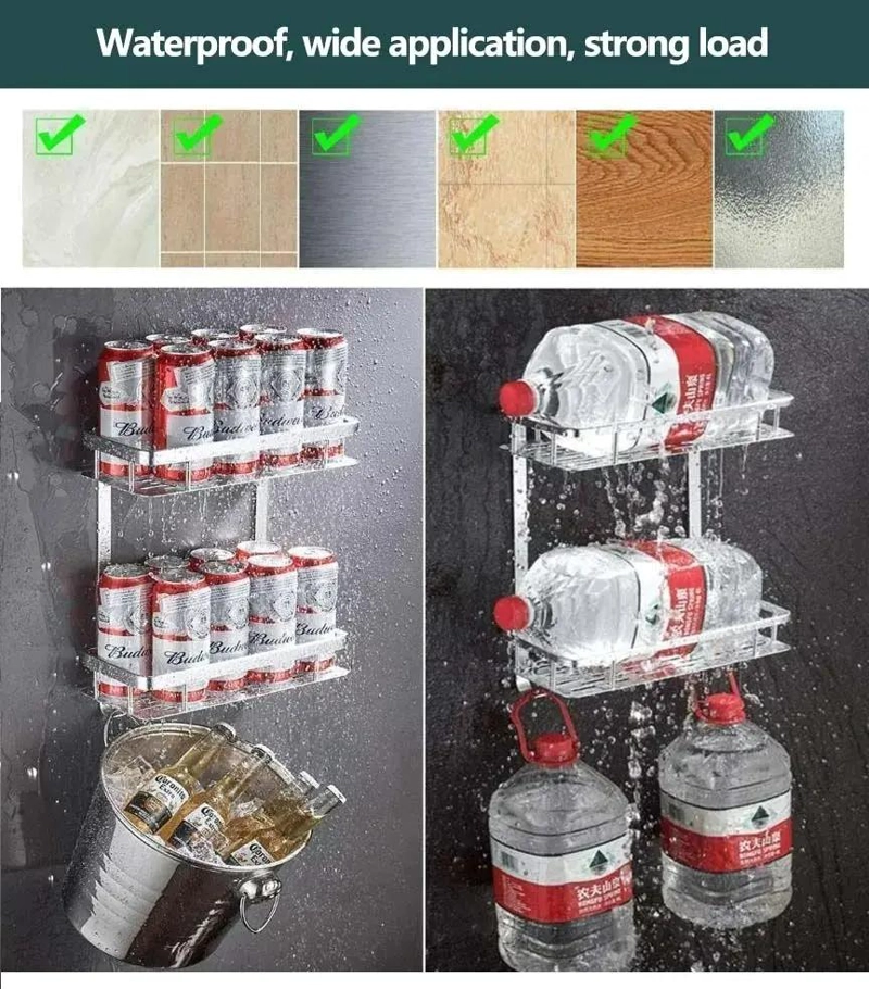REPISA DE ALUMINIO PARA BAÑO 2 NIVELES - 3