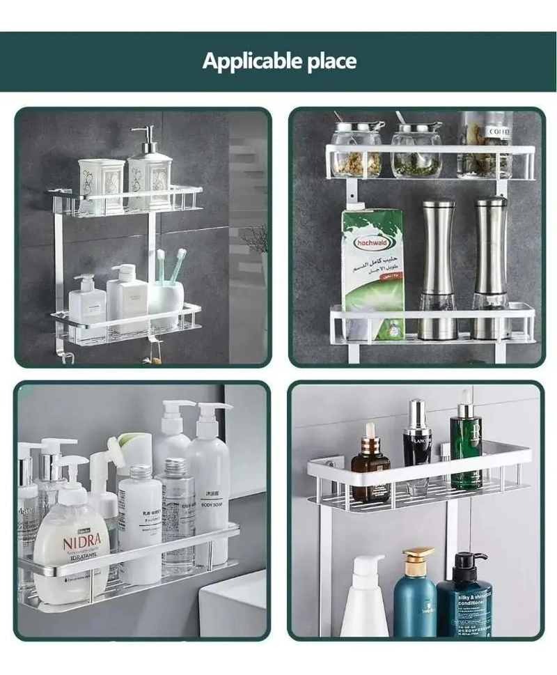 REPISA DE ALUMINIO PARA BAÑO 2 NIVELES - 4