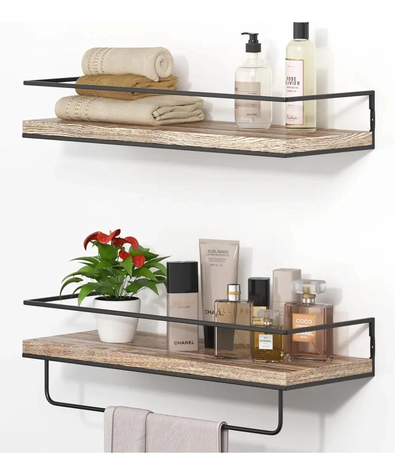 REPISAS FLOTANTES MODERNAS DE MADERA PARA DORMITORIO - 1