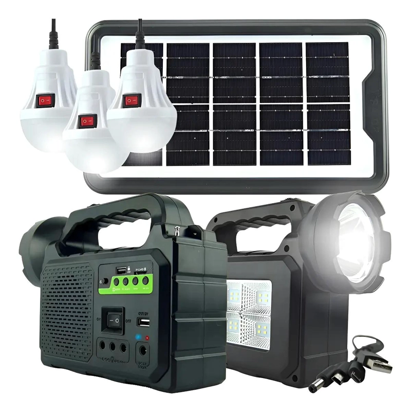 KIT SOLAR CAMPING CON LUCES LED, RADIO FM Y BLUETOOTH - 1