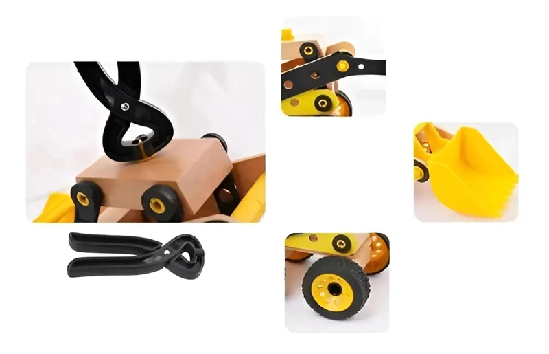 CAMION EXCAVADORA DE MADERA PARA NIÑOS 3 AÑOS - 5