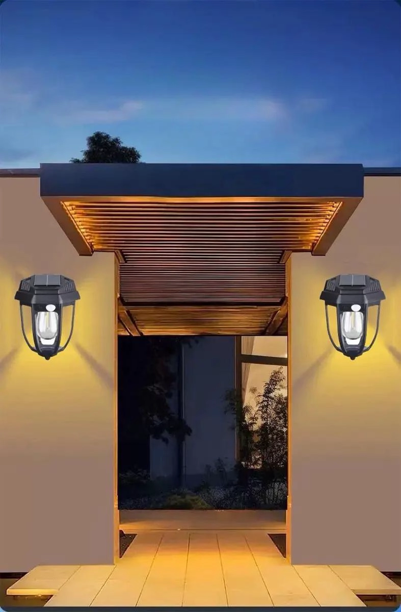 PACK 2 FAROLES SOLARES DE PARED CON SENSOR DE MOVIMIENTO - 3