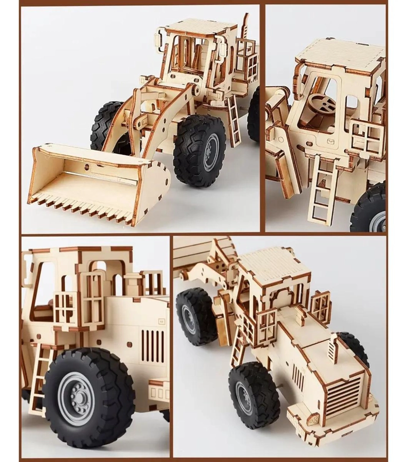 PUZZLE 3D RETROEXCAVADORA 106 PIEZAS MDF Y PLASTICO - 5