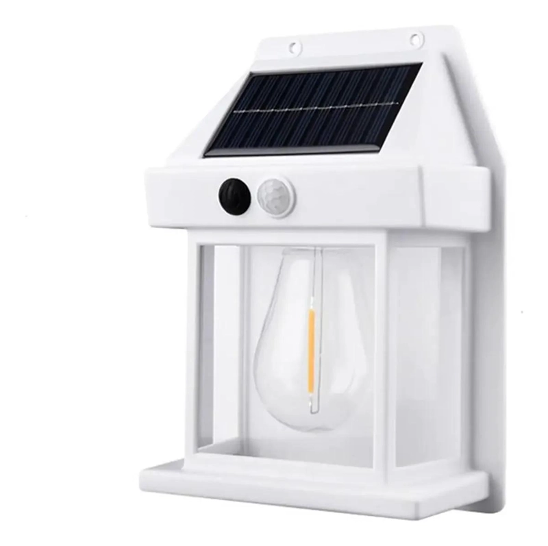 SET DE 4 APLIQUES DE MURO NEGROS CON LUZ SOLAR - 2