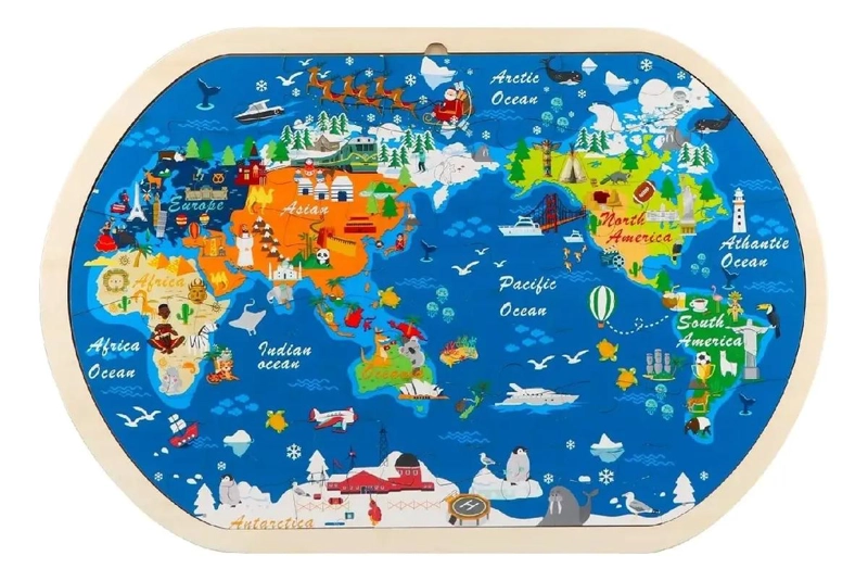 PUZZLE MAPA MUNDIAL CONTINENTES 40 PIEZAS - 1
