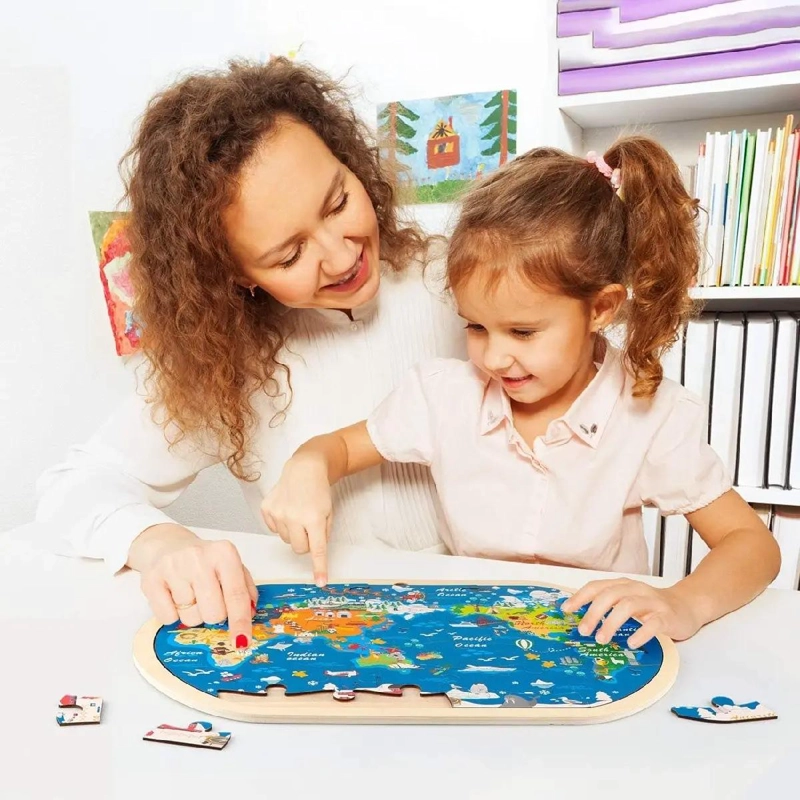 PUZZLE MAPA MUNDIAL CONTINENTES 40 PIEZAS - 3