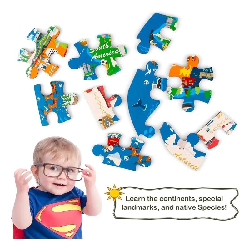 PUZZLE MAPA MUNDIAL CONTINENTES 40 PIEZAS - 4