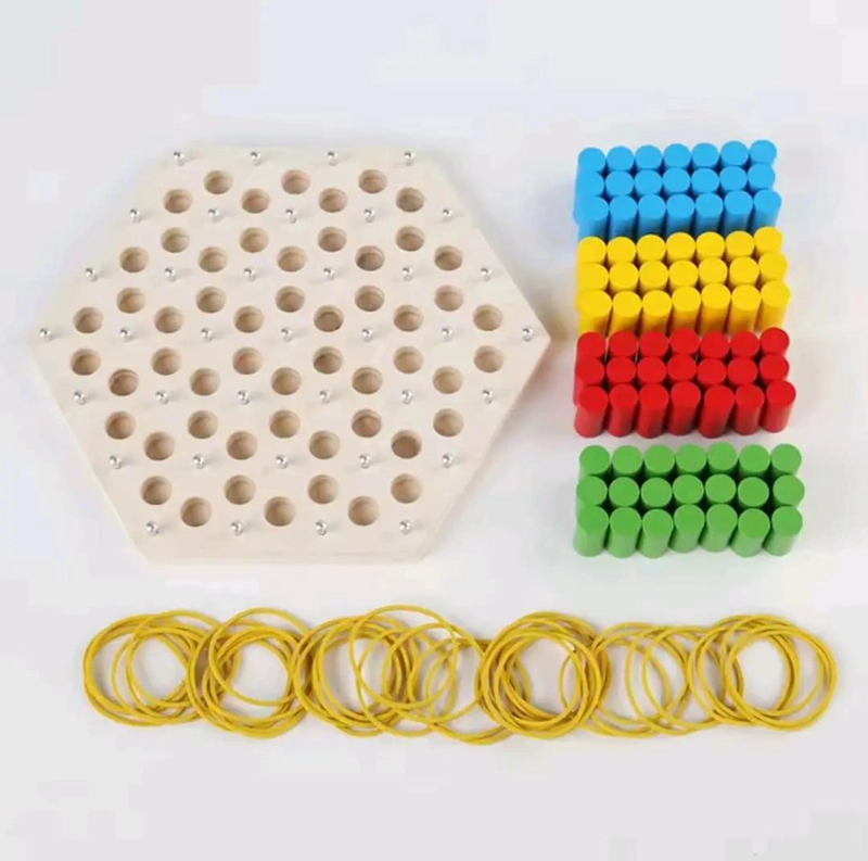 JUGUETE MONTESSORI DE FORMAS GEOPLANO PARA NIÑOS - 2