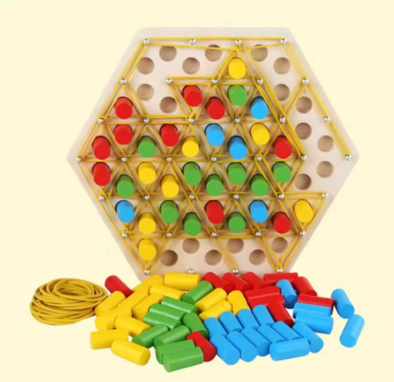 JUGUETE MONTESSORI DE FORMAS GEOPLANO PARA NIÑOS - 3
