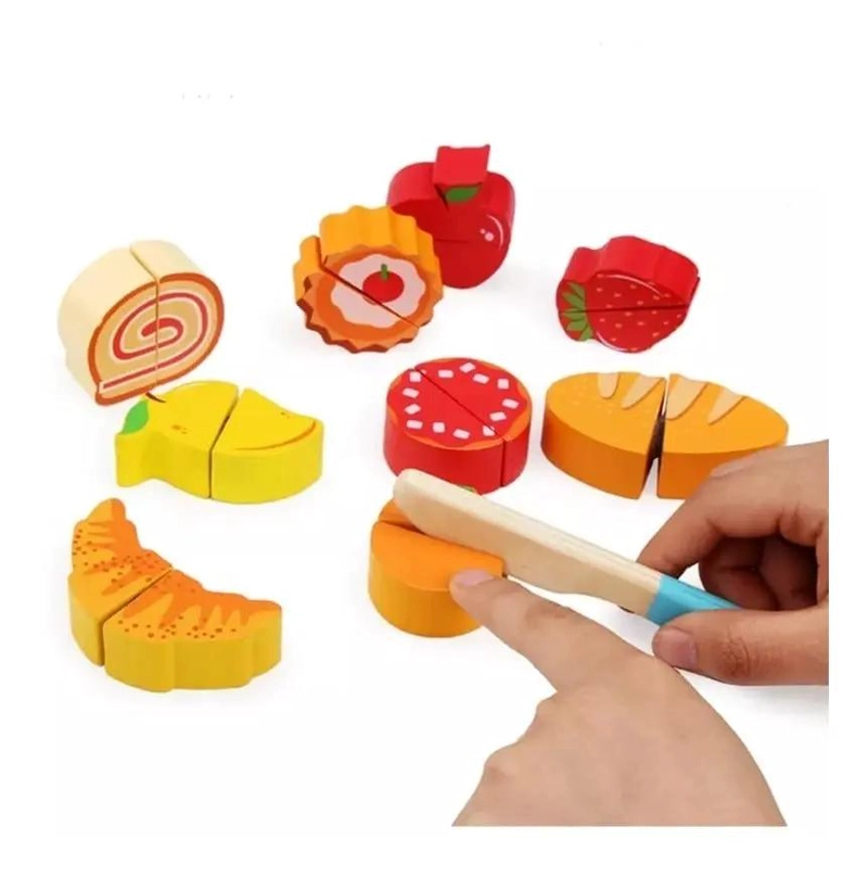 PUZZLE DE MADERA CORTA FRUTAS CON CAJA REGISTRADORA - 3