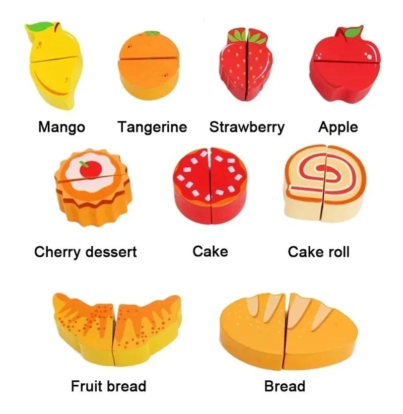 PUZZLE DE MADERA CORTA FRUTAS CON CAJA REGISTRADORA - 5