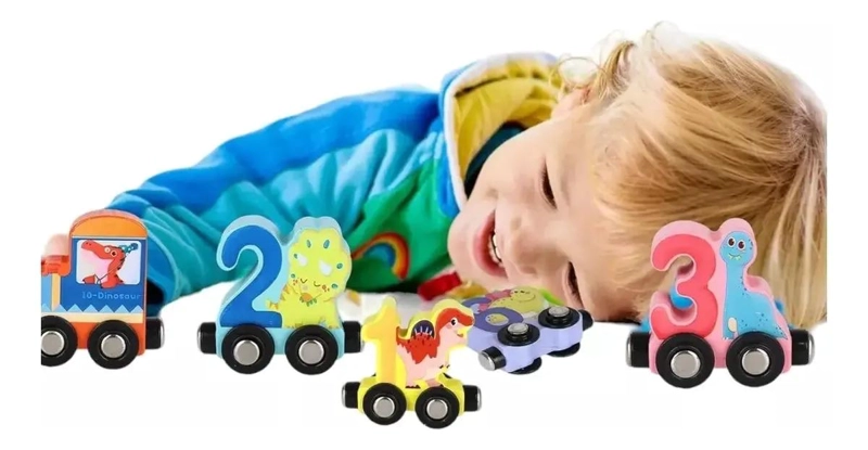 TREN DE ANIMALES DIDACTICO EN MADERA PARA ESTIMULACION - 2