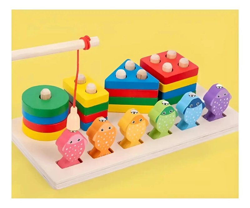 JUEGO DE PESCA DE MADERA PARA NIÑOS - 1
