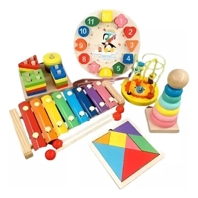 JUGUETE DIDACTICO MONTESSORI DE MADERA PARA NIÑOS - 1
