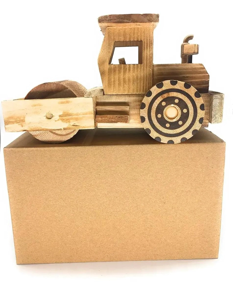 CAMION DE RODILLO DE MADERA ARTESANAL PARA NIÑOS - 3