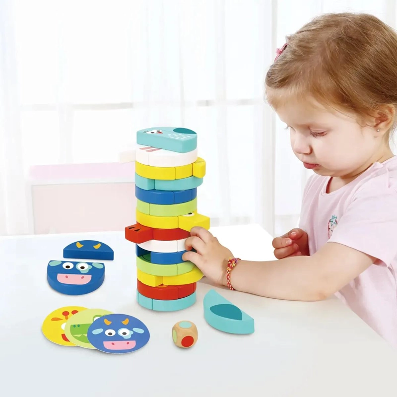 JUGUETE DE MADERA PARA APILAR CON ANIMALES MONTESSORI - 1