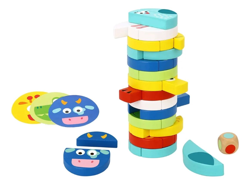 JUGUETE DE MADERA PARA APILAR CON ANIMALES MONTESSORI - 2