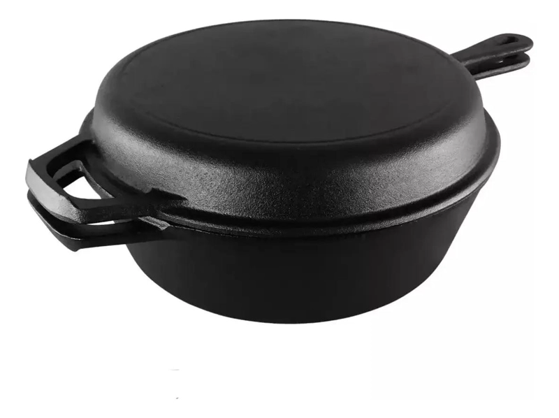 SET DE 2 SARTENES DE HIERRO FUNDIDO 26 CM NEGRAS - 1