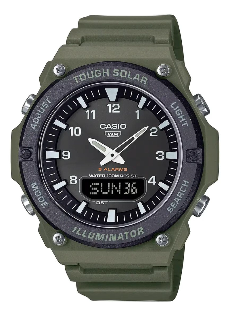 RELOJ DIGITAL HOMBRE CON CORREA VERDE Y FUNCIONES CORE - 1