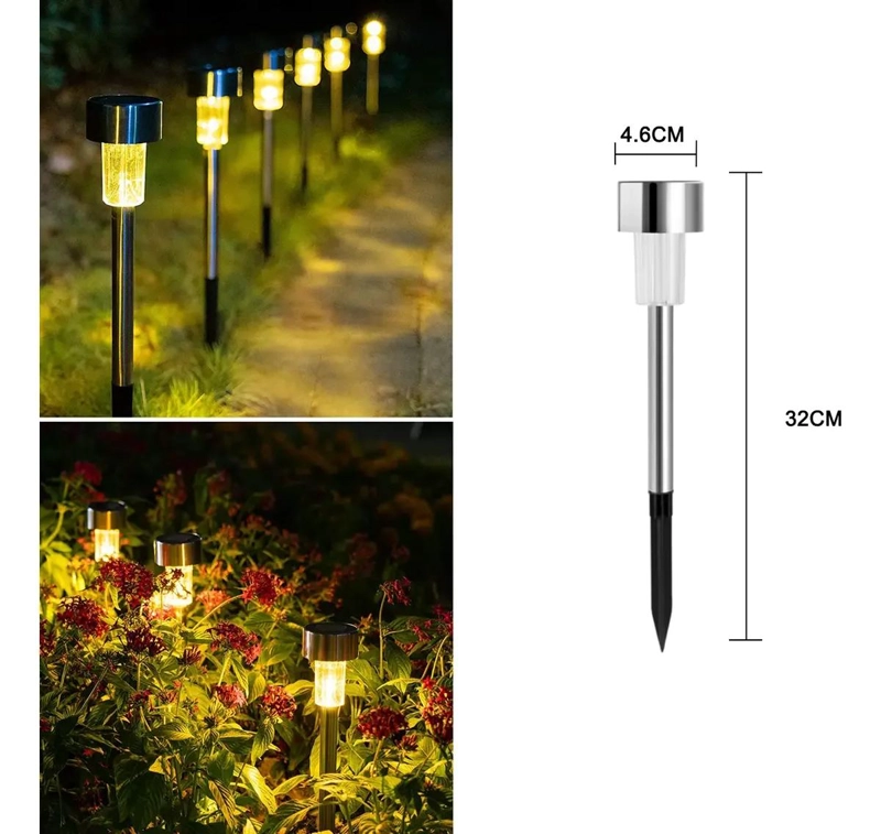 PACK 12 ESTACAS SOLARES IMPERMEABLES PARA JARDIN - 2