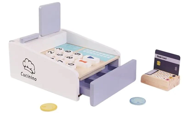 CAJA REGISTRADORA DIDACTICA DE MADERA MONTESSORI - 1