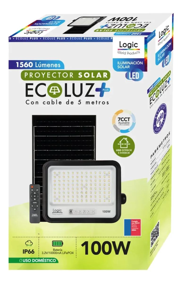 FOCO PROYECTOR SOLAR LED 100W 7 CCT - 3