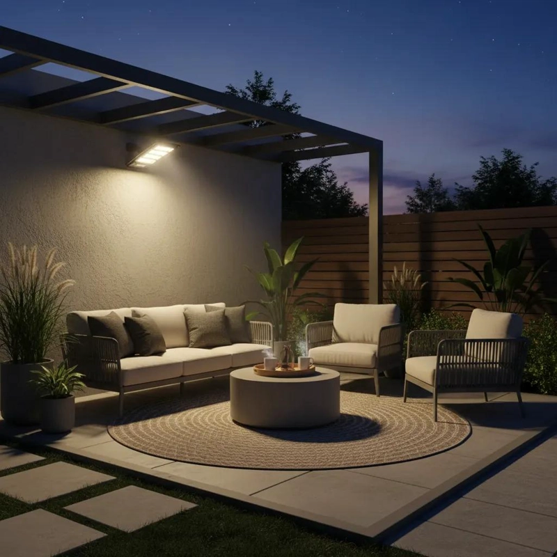 FOCO SOLAR LED 1000W PARA EXTERIOR CON PANEL SOLAR - 3