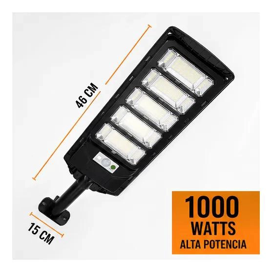 FOCO SOLAR LED 1000W PARA EXTERIOR CON PANEL SOLAR - 4