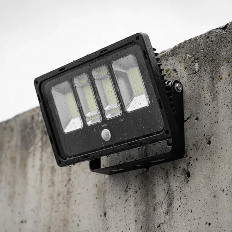 FOCO SOLAR LED 1000W PARA EXTERIOR CON PANEL SOLAR - 5