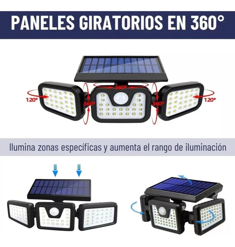 APLIQUE SOLAR PARA PATIO EXTERIOR CON SENSOR DE LUZ - 4