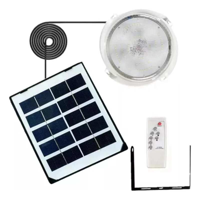 LAMPARA DE TECHO SOLAR REDONDA 100W CON 3 TONOS DE LUZ - 1