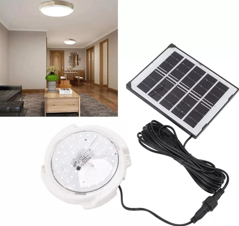 LAMPARA DE TECHO SOLAR REDONDA 100W CON 3 TONOS DE LUZ - 2