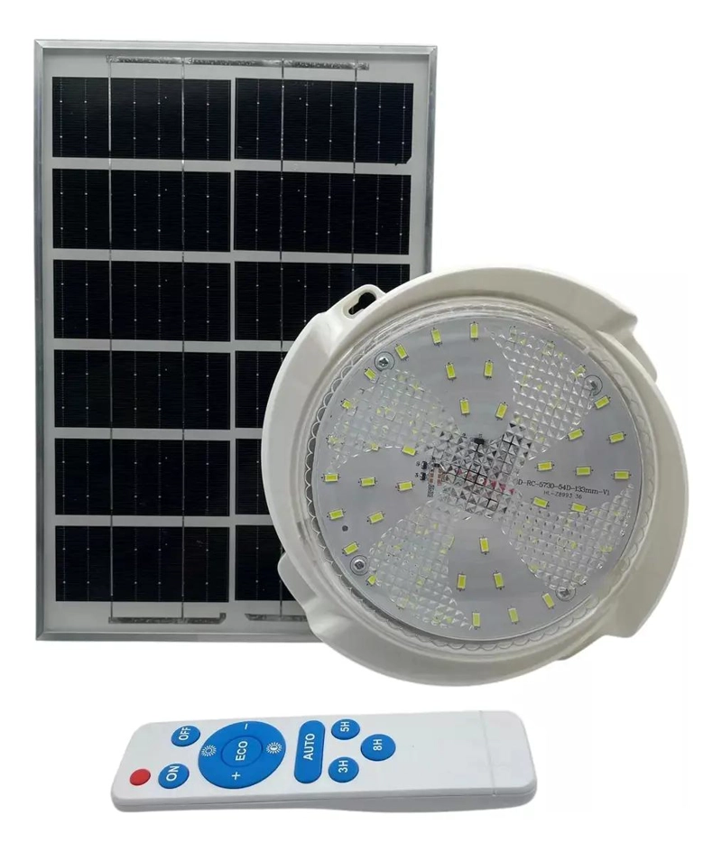 LAMPARA DE TECHO SOLAR REDONDA 100W CON 3 TONOS DE LUZ - 5
