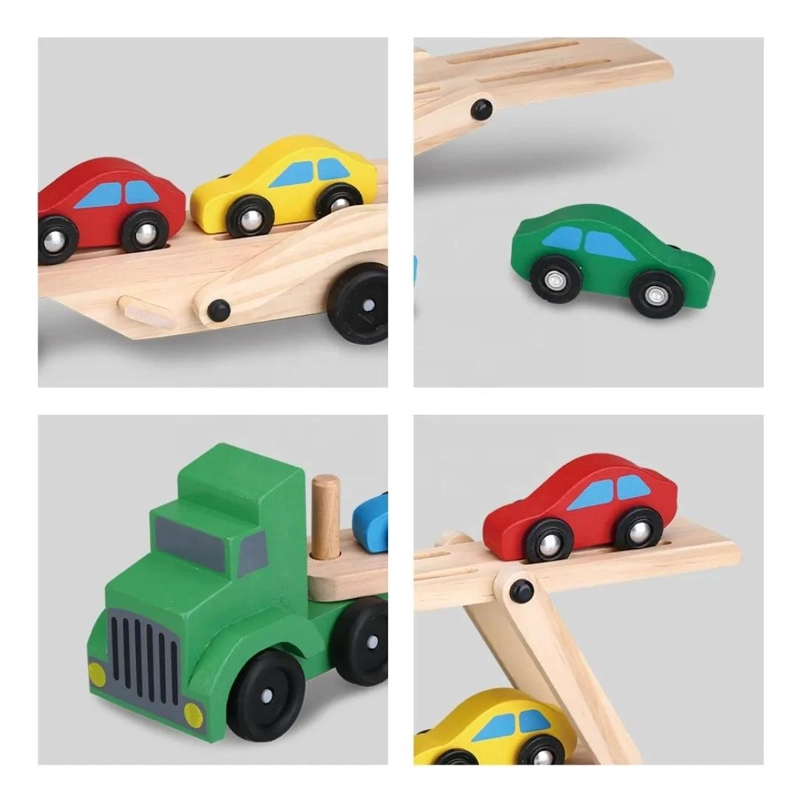 CAMION PORTA AUTOS PARA 4 VEHICULOS MONTESSORI - 2