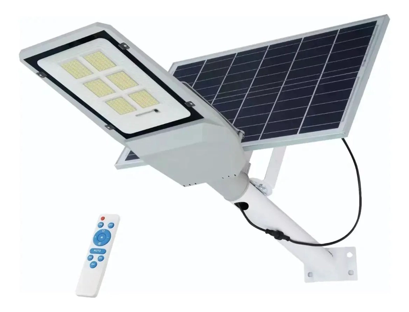 FOCO LED SOLAR 1200W GRIS FRIO 6500K IP65 CON PANEL - 2