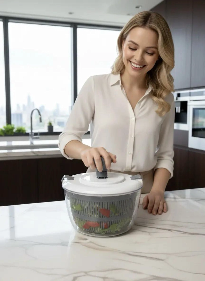 CENTRIFUGADOR SECADOR DE LECHUGA Y VERDURAS DE 5 LITROS - 2