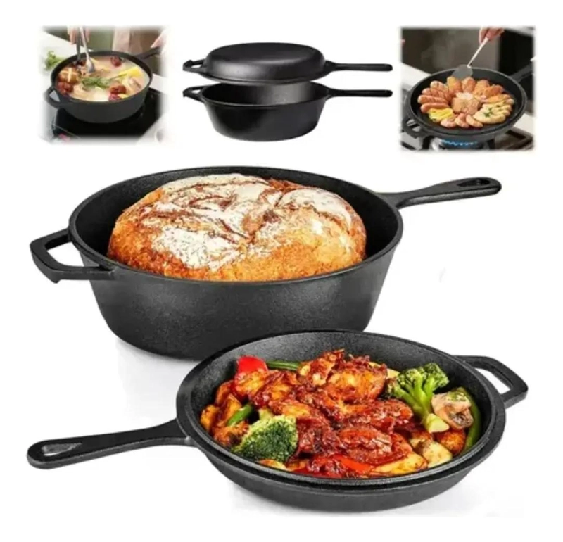 SARTE N Y OLLA DE HIERRO FUNDIDO 26 CM DOBLE USO - 1