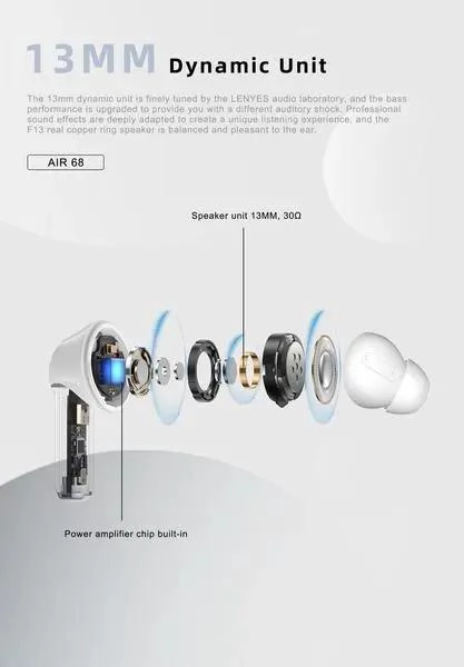 AUDIFONOS BLUETOOTH 5.4 INALAMBRICOS MODELO AIR 68 - 1