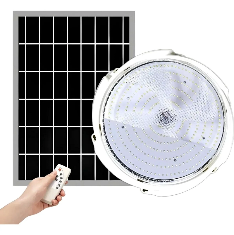 FOCO SOLAR REDONDO INTERIOR 200W IP65 CON PANEL Y CONTROL - 1