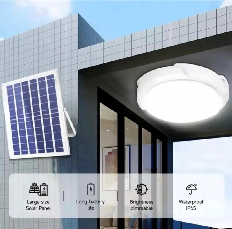 FOCO SOLAR REDONDO INTERIOR 200W IP65 CON PANEL Y CONTROL - 4