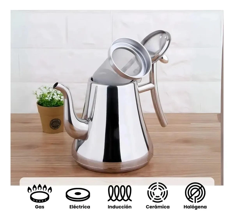 TETERA INFUSORA DE ACERO INOXIDABLE 2 LITROS - 5